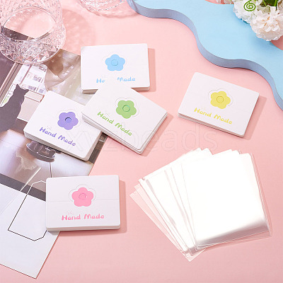 100Pcs Rectangle Clear Polypropylene Cellophane Bags CDIS-TA0001-37E-1