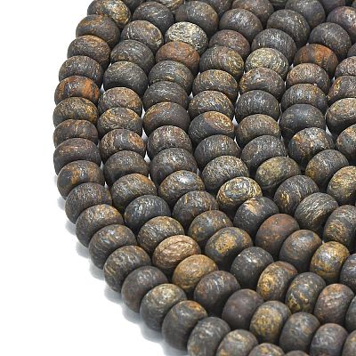 Natural Bronzite Beads Strands G-P575-A28-8x5mm-1