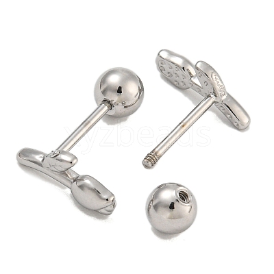 304 Stainless Steel Cartilage Earrings EJEW-B066-01G-P-1
