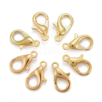 Zinc Alloy Jewelry Findings Golden Lobster Claw Clasps X-E105-G-1