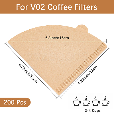 100Pcs Paper Coffee Filters FIND-WH20007-39A-1