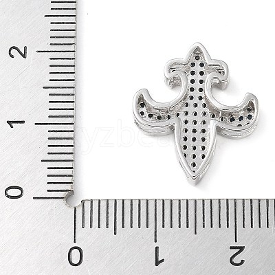 Brass Micro Pave Cubic Zirconia Beads KK-C086-05P-1