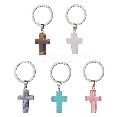 Natural Gemstone Keychain KEYC-JKC00729-S-1