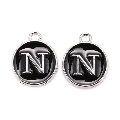 Platinum Plated Alloy Charms X-ENAM-S118-02N-P-1