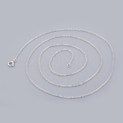 Silver Color Plated Brass Necklaces X-NJEW-SW028-28inch-S-1