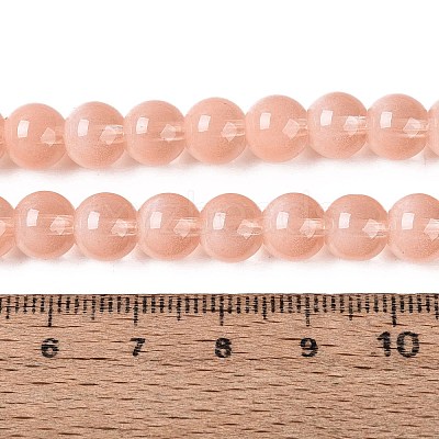 Transparent Glass Imitation Cat Eye Beads Strands GLAA-Q110-01B-15-1