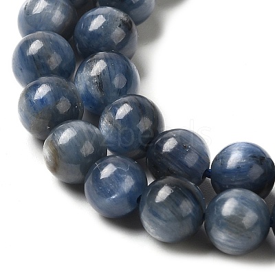 Natural Kyanite/Cyanite/Disthene Round Beads Strands G-O017-6mm-04C-1