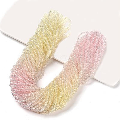 Transparent Painted Glass Beads Strands LS-DGLA-A034-T1mm-A25-1