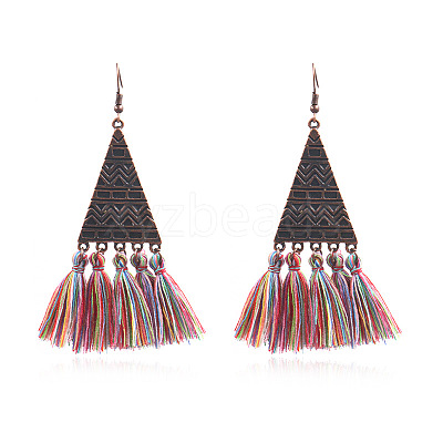 Eethnic Style Alloy Dangle Chandelier Earrings EJEW-F238-08A-1
