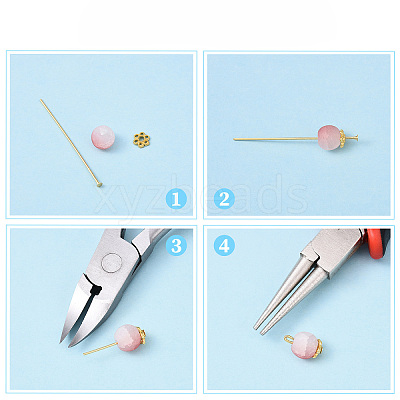 Brass Flat Head Pins KK-YW0004-02A-G-1