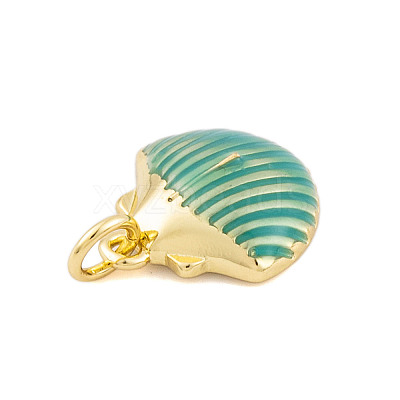 Rack Plating Brass Enamel Pendants X-KK-P269-09G-04-1