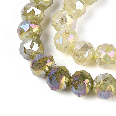 Anti-Tarnish Electroplate Glass Beads Strands GLAA-N064-8mm-12-1