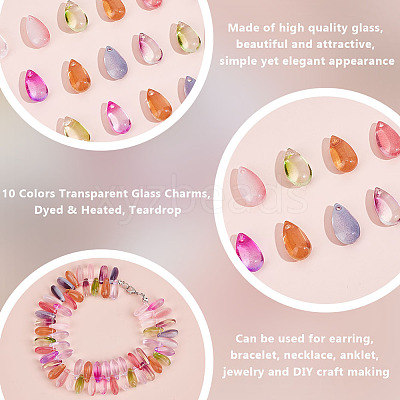 100Pcs Lampwork Charms FIND-OC0003-91A-1