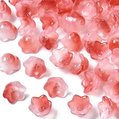 Transparent Two Tone Spray Painted Glass Beads GLAA-Q089-002B-006-1