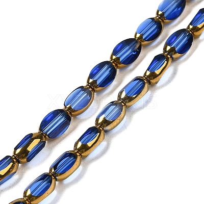 Electroplate Transparent Glass Beads Strands EGLA-Q127-A01-01C-1