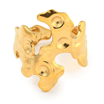 Ion Plating(IP) 304 Stainless Steel Cuff Finger Ring Components STAS-P365-29G-1