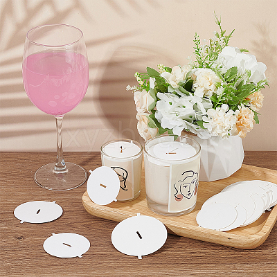 120 Sheets 4 Style Paper Candle Dust Covers for Candle Cups DIY-FG0004-68-1