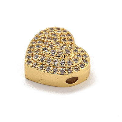Rack Plating Brass Micro Pave Cubic Zirconia Beads KK-C074-66G-02-1