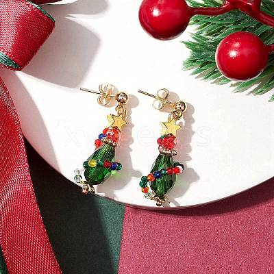 Brass with 304 Stainless Steel Earring EJEW-TA00465-1