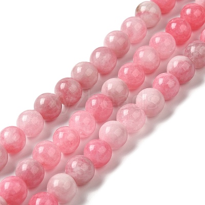 Natural Dyed White Jade Beads Strands G-M402-C03-07-1