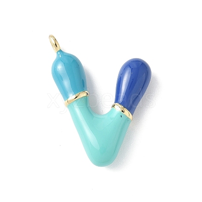 Brass Enamel Pendants KK-E093-03G-V-02-1