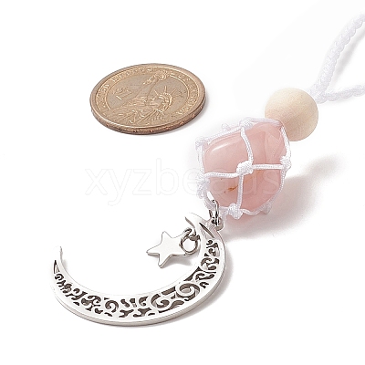 Moon 201 Stainless Steel Pendant Decorations HJEW-JM00958-1