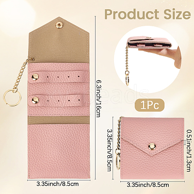1Pc Cowhide Travel Jewelry Storage Pouches ABAG-CL0001-60B-1