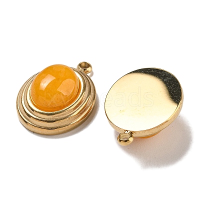 Natural Orange Jade Dyed Pendants STAS-L025-007G-02-1