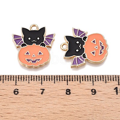 Halloween Theme Rack Plating Alloy Enamel Pendants ENAM-N056-362-1