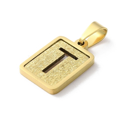 304 Stainless Steel Alphabet Pendants STAS-S152-01G-T-1