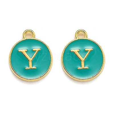 Golden Plated Alloy Enamel Charms LS-ENAM-Q437-15Y-1