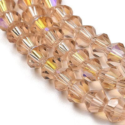 Transparent Electroplate Glass Beads Strands EGLA-A039-T2mm-L12-1