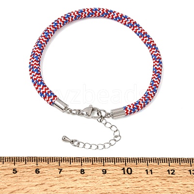 Braided Round Polyester Cord Bracelet Makings FB-CBAEDA0-01P-16-1