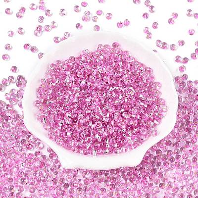 6/0 Baking Paint Transparent Fringe Glass Seed Beads X1-SEED-N006-06G-1
