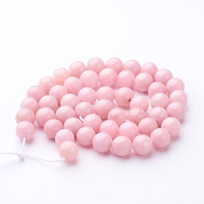 Natural Dyed Yellow Jade Gemstone Bead Strands G-R271-10mm-Y-M-1