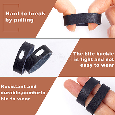 100Pcs Leather with Alloy Waist Belt Keeper Rings FIND-CP0002-45B-1