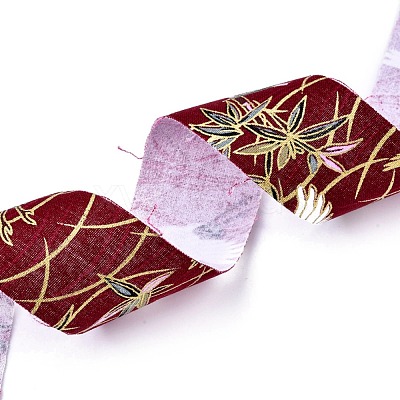 Japanese Kimono Style Floral Cotton Ribbon OCOR-I008-01B-02-1