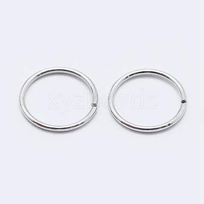 Anti-Tarnish Rhodium Plated 925 Sterling Silver Saw Cut Open Jump Rings STER-F036-02P-1x8mm-1