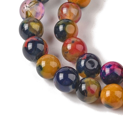 Natural Agate Bead Strands G-C116-B01-01-1