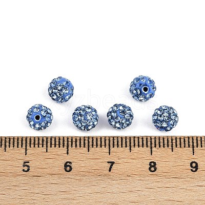 Polymer Clay Rhinestone Beads RB-H284-6MM-Half-2-1