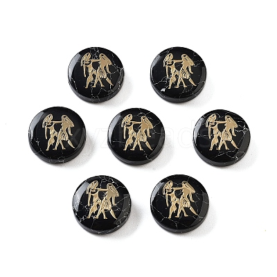 Dyed Black Synthetic Turquoise Beads G-F775-B12-1