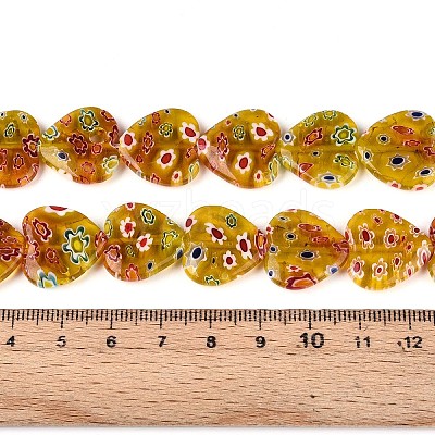 Handmade Millefiori Glass Beads Strands LAMP-T021-29F-1