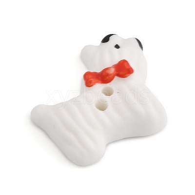 Dog Ceramic Buttons BUTT-I018-01E-02-1