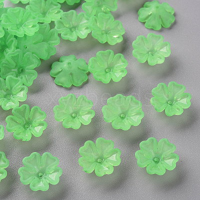 Transparent Frosted Acrylic Bead Caps X-MACR-S371-04A-733-1