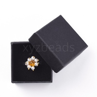 Adjustable Natural Citrine Finger Rings RJEW-JR00291-05-1