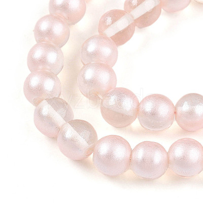 Baking Paint Transparent Glass Beads Strands DGLA-N011-8mm-03-1