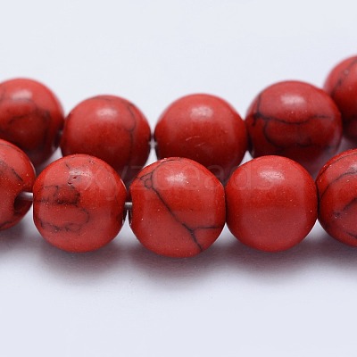 Synthetic Turquoise Beads Strands G-F531-8mm-J02-1