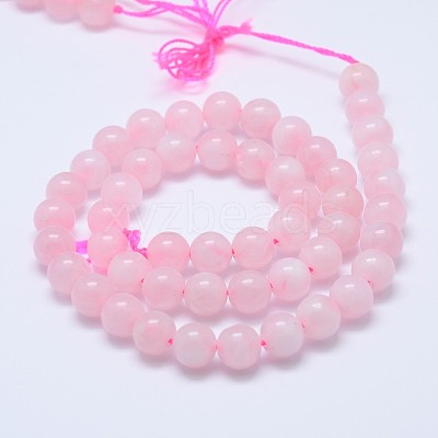 Pink Color Natural Madagascar Rose Quartz Beads Strands G-D655-10mm-1