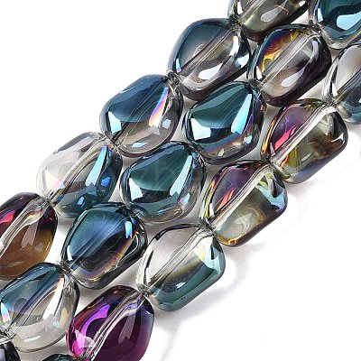 Electroplate Glass Beads Strands EGLA-T021-08H-1