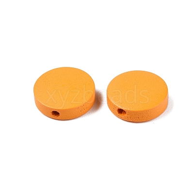 Painted Natural Wood Beads WOOD-S049-02B-08-1